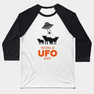 World UFO Day Baseball T-Shirt